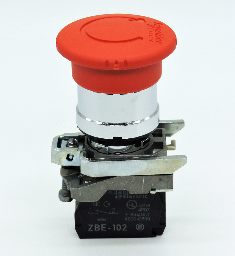原装进口 施耐德 急停按钮开关 XB4-BS8442 ZBE102一常闭 22mm