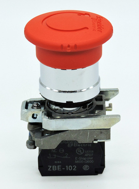 原装进口 施耐德 急停按钮开关 XB4-BS8442 ZBE102一常闭 22mm