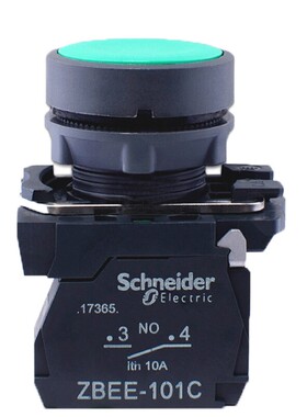 施耐德按钮开关 22mm   ZBEE-101C 绿色 自复位 1常开