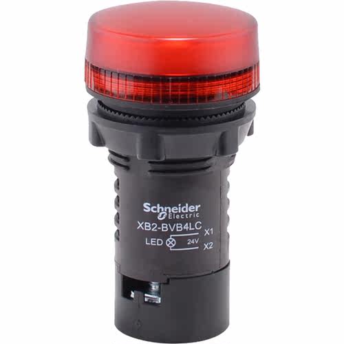 正品施耐德22mm指示灯XB2-BVB4LC DC24V红色信号灯XB2BVB4LC