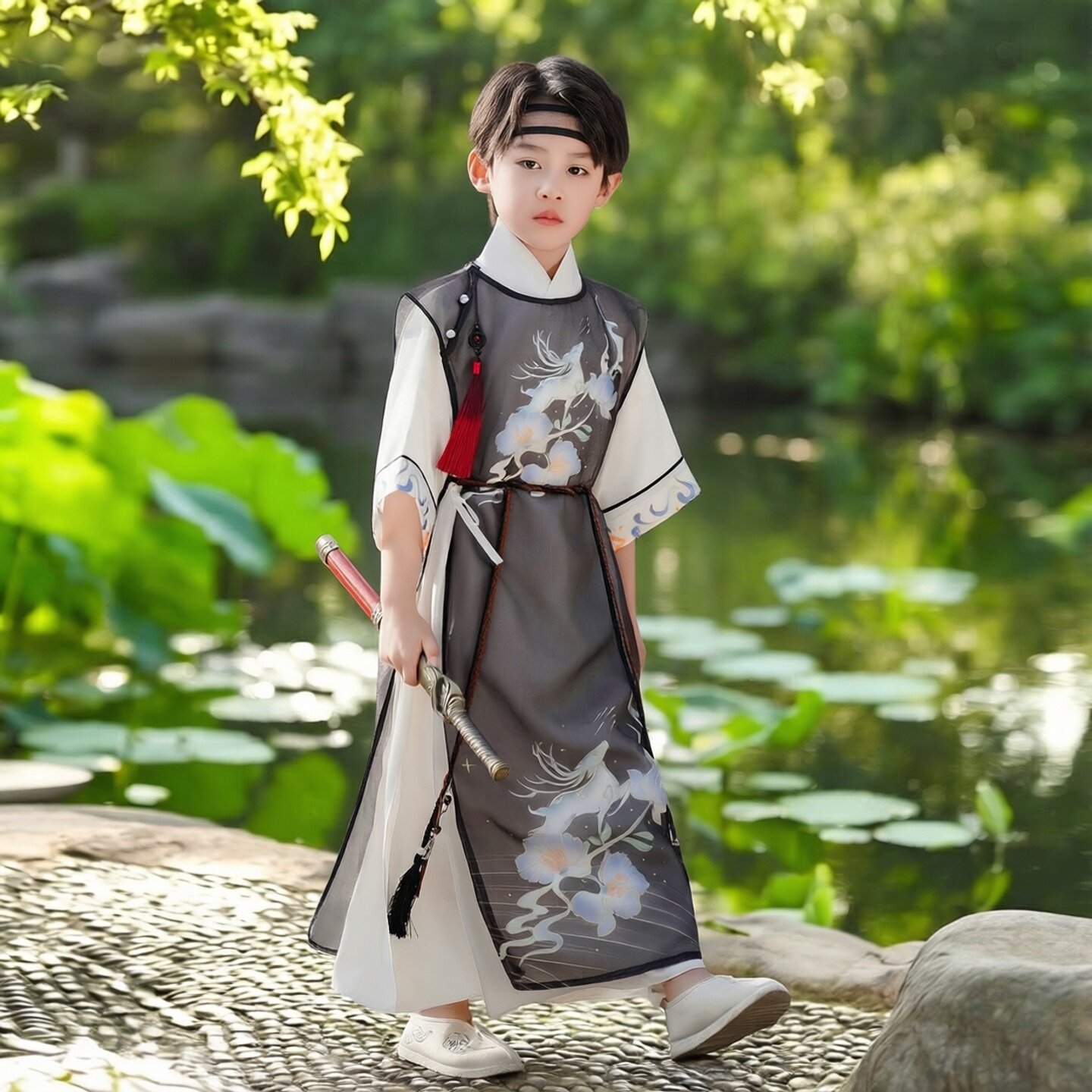 宋朝服装汉服男童小少爷夏季薄款图片