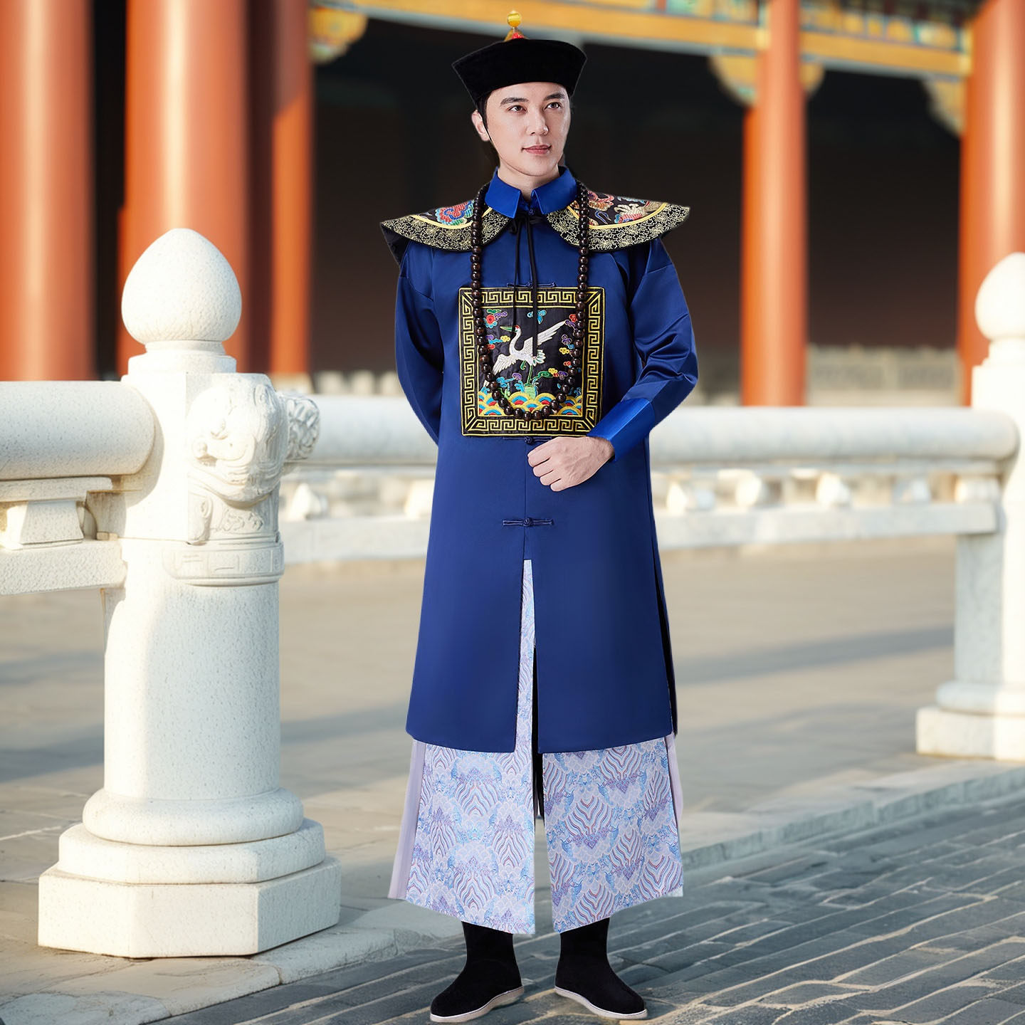 古装官服朝珠大臣亲王服王爷服侍卫服影视服装清朝古典表演演出服