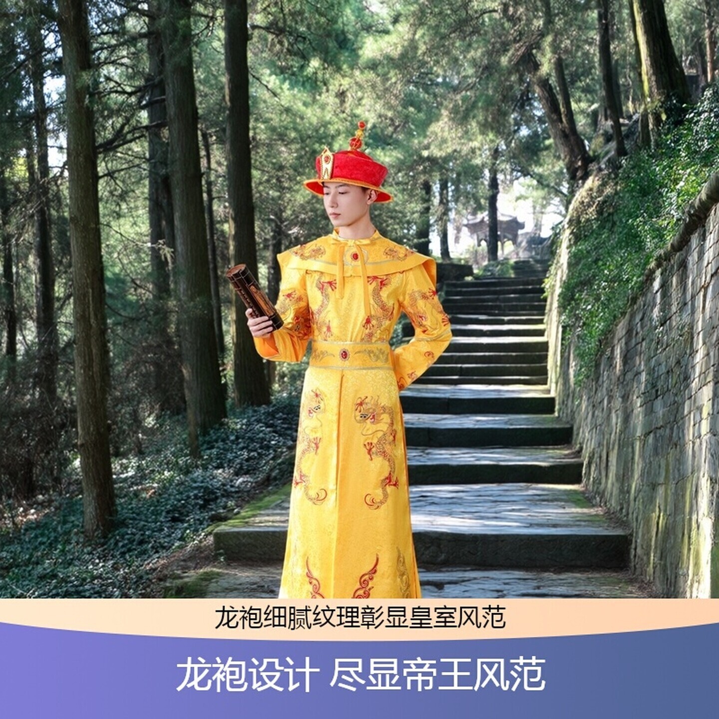 成人古装男士清朝皇帝服装龙袍乾隆康熙蟒袍男装cosplay摄影演出