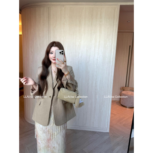 日常通勤b入款 外套宽松慵懒风气质西服上衣 高智感西装 来来LLAI