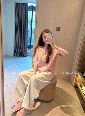 来来LLAI 花纱香蕉裤 日常b备单品松弛感慵懒风宽松阔腿休闲裤女