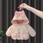 女童棉衣冬装 洋气夹棉外套儿童棉袄婴儿宝宝加绒加厚棉服 2026新款