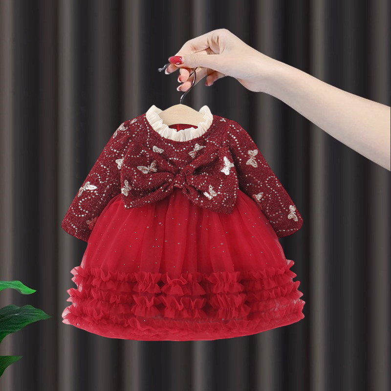 女童加绒连衣裙冬装儿童公主裙