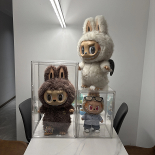 60CM泡泡玛特zimomolaubu大首领大天使透明磁吸收纳亚克力展示盒