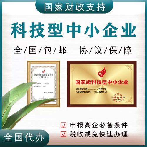 全国科技型中小企业申报国科小申请认证代办省级科技型中小企认定