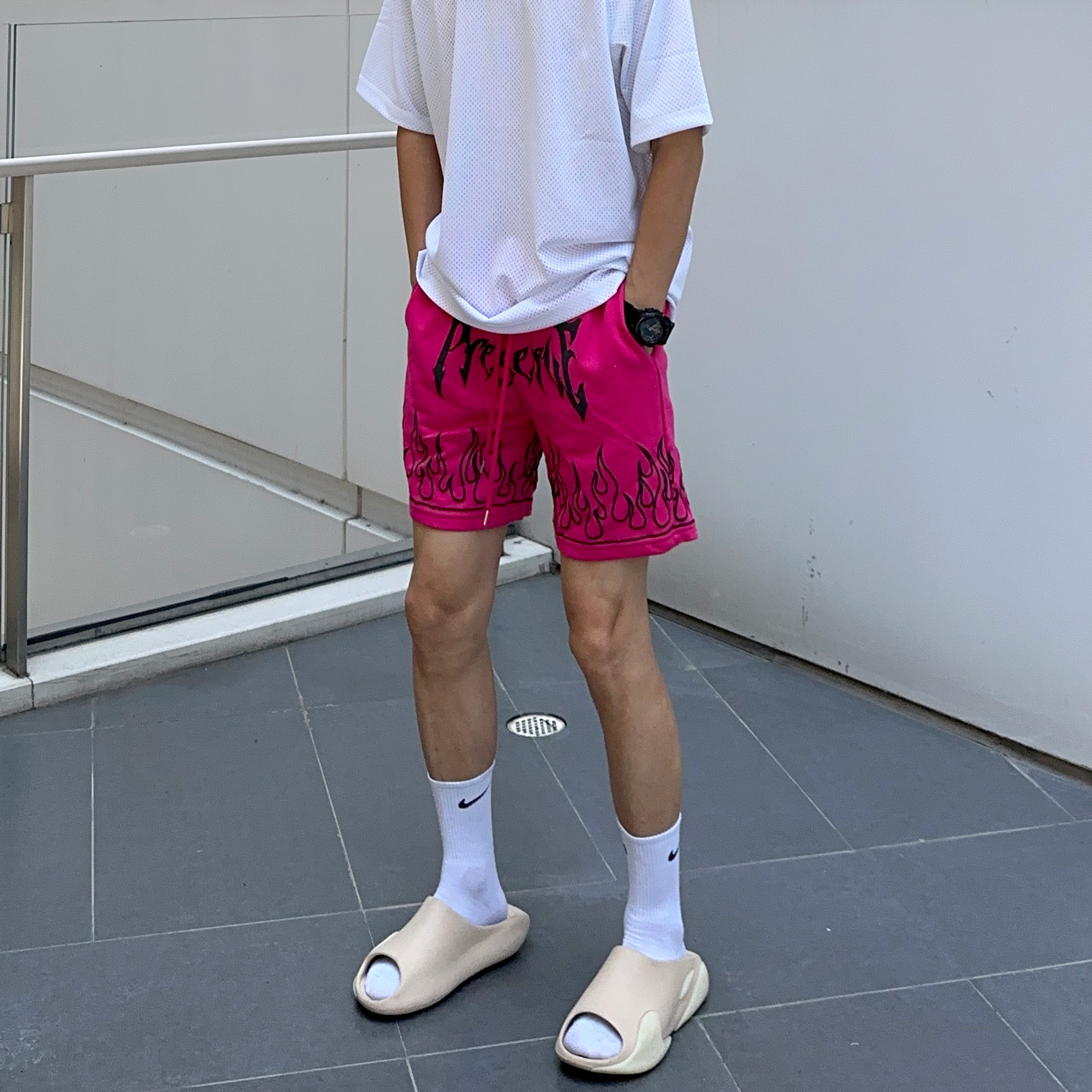 UNCLEBLUE 美式街头休闲男夏季潮牌青少年嘻哈宽松情侣运动篮球裤