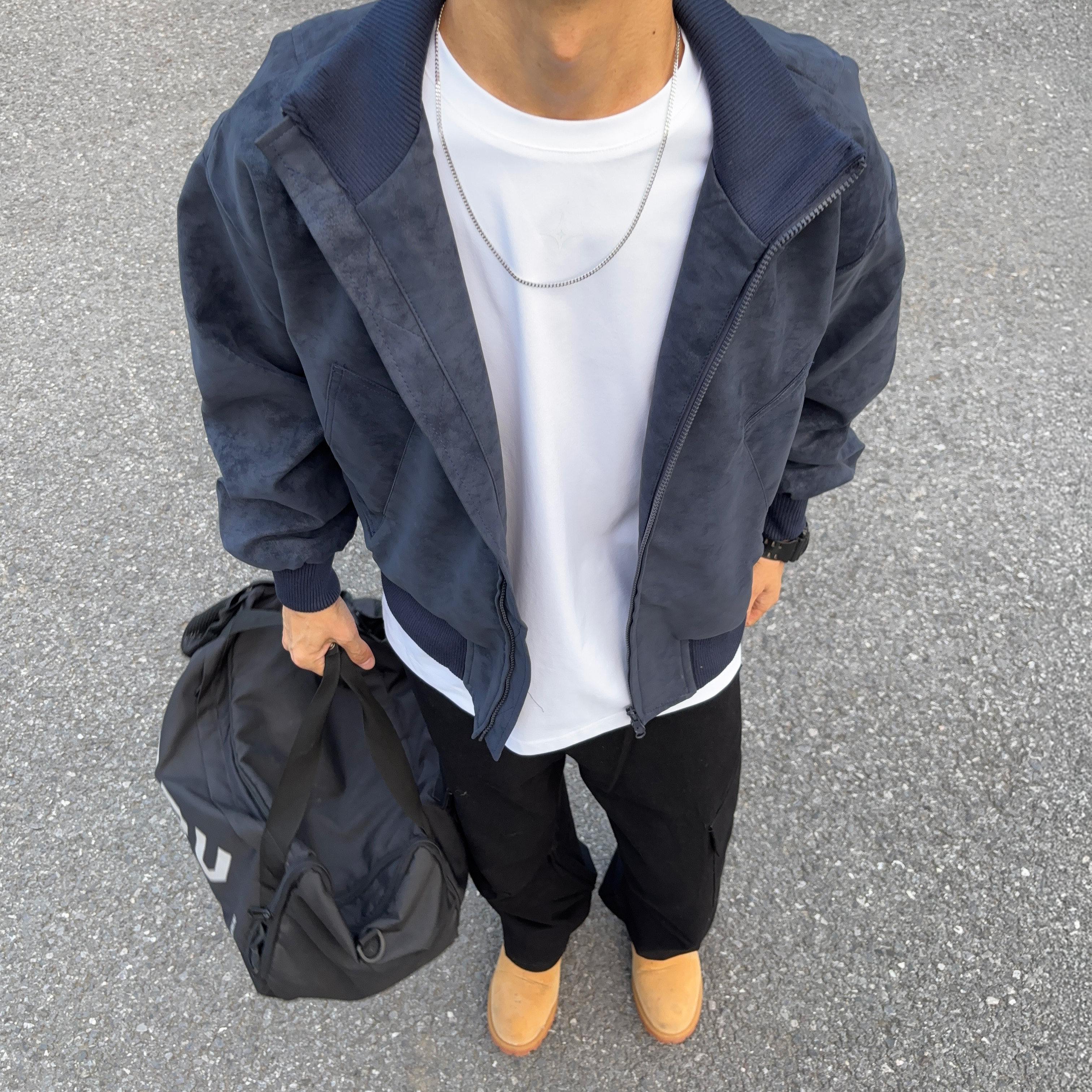 boxy版型外套痞帅立领工装棒球服