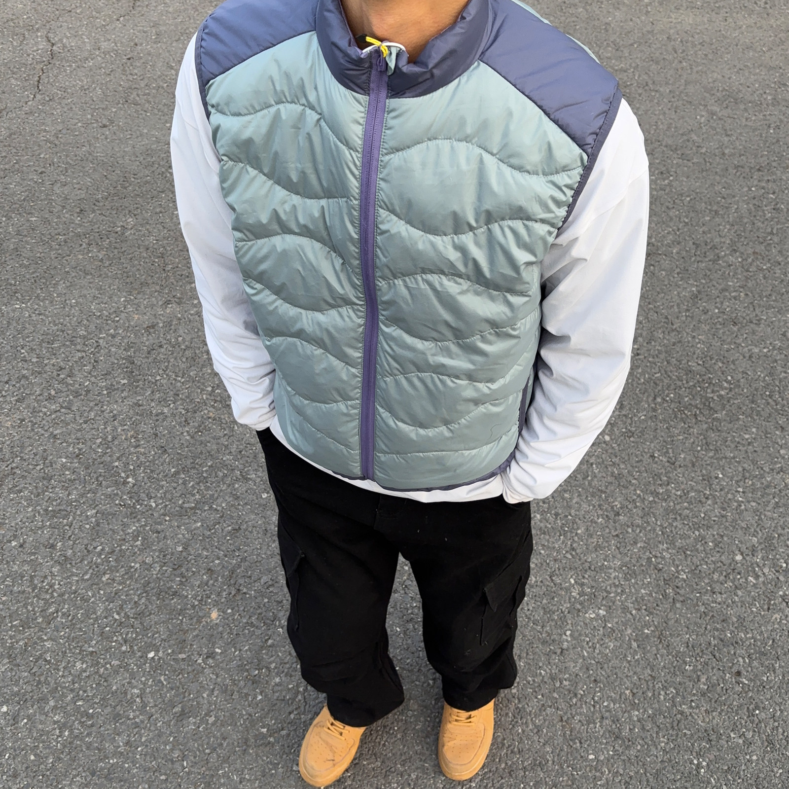 UNCLEBLUE90白鸭绒山系情侣轻薄羽绒背心潮牌拼色轻量化羽绒马甲,男装,羽绒马甲,淘宝优惠券,粉丝福利购,淘宝优惠卷