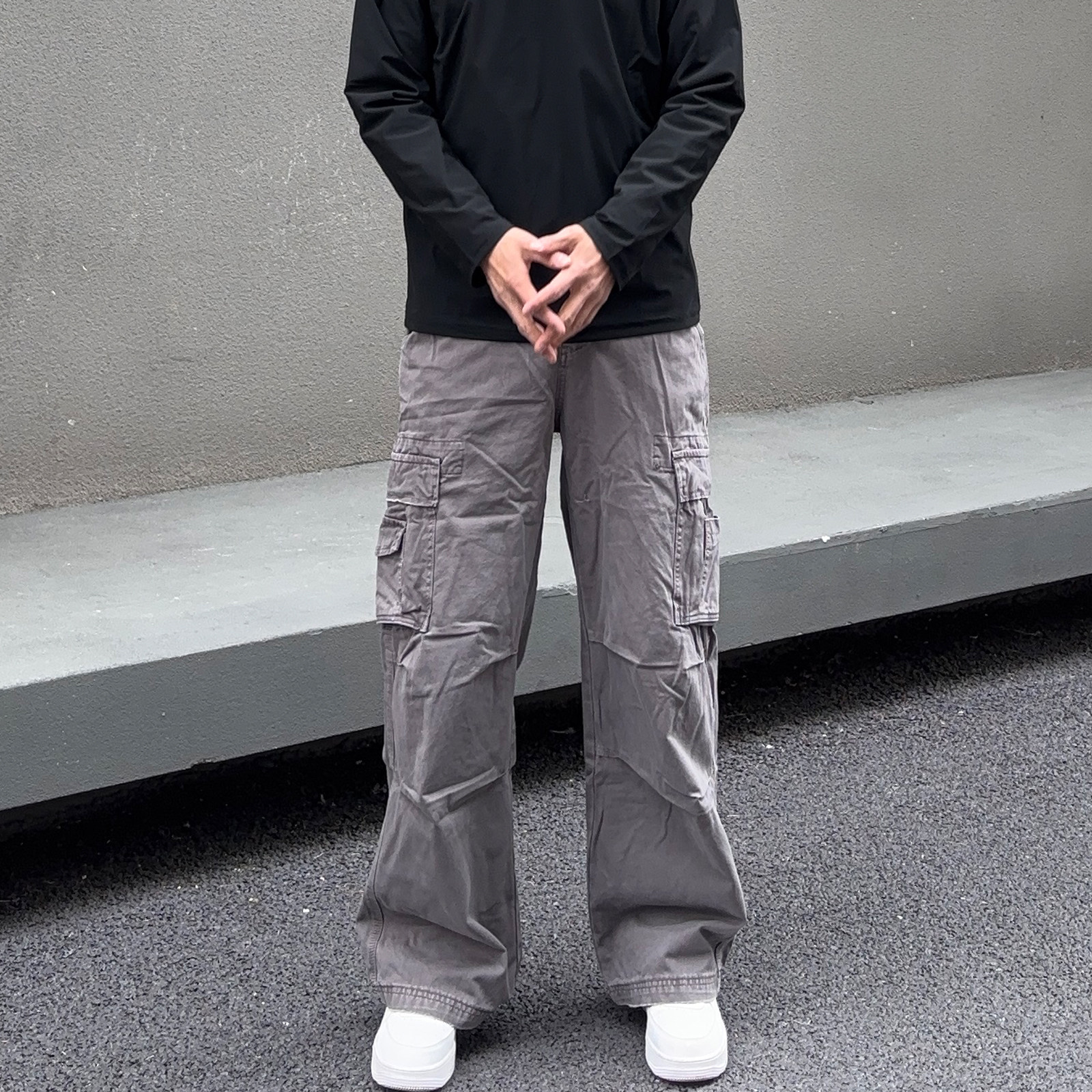 UNCLEBLUE美式街头高街重工高级感多口袋设计复古男式宽松休闲裤,男装,休闲裤,淘宝优惠券,粉丝福利购,淘宝优惠卷