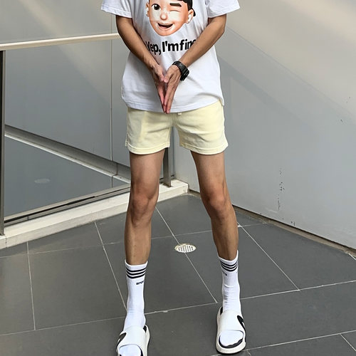 美式家居健身运动男四分裤短裤