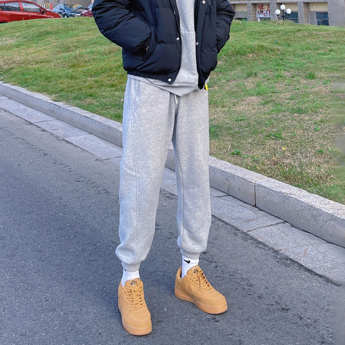 UNCLEBLUE长裤卫裤潮加绒运动裤