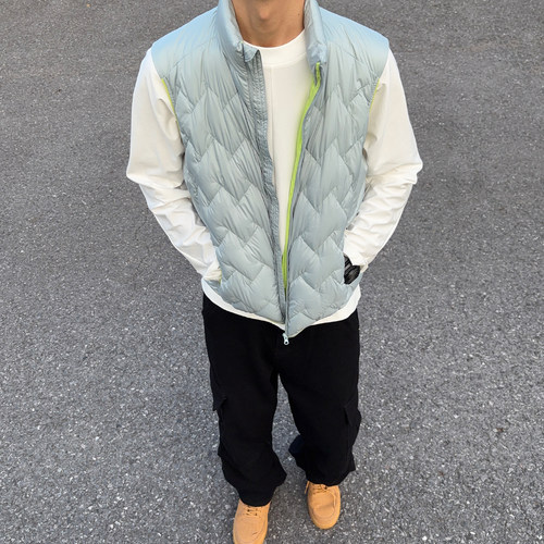 UNCLEBLUE25冬季新品蒲公英轻量羽绒马甲可收纳90绒保暖背心外套