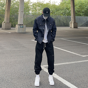 UNCLEBLUE日系原创潮流复古原牛重磅牛仔外套男刺绣高品质男夹克