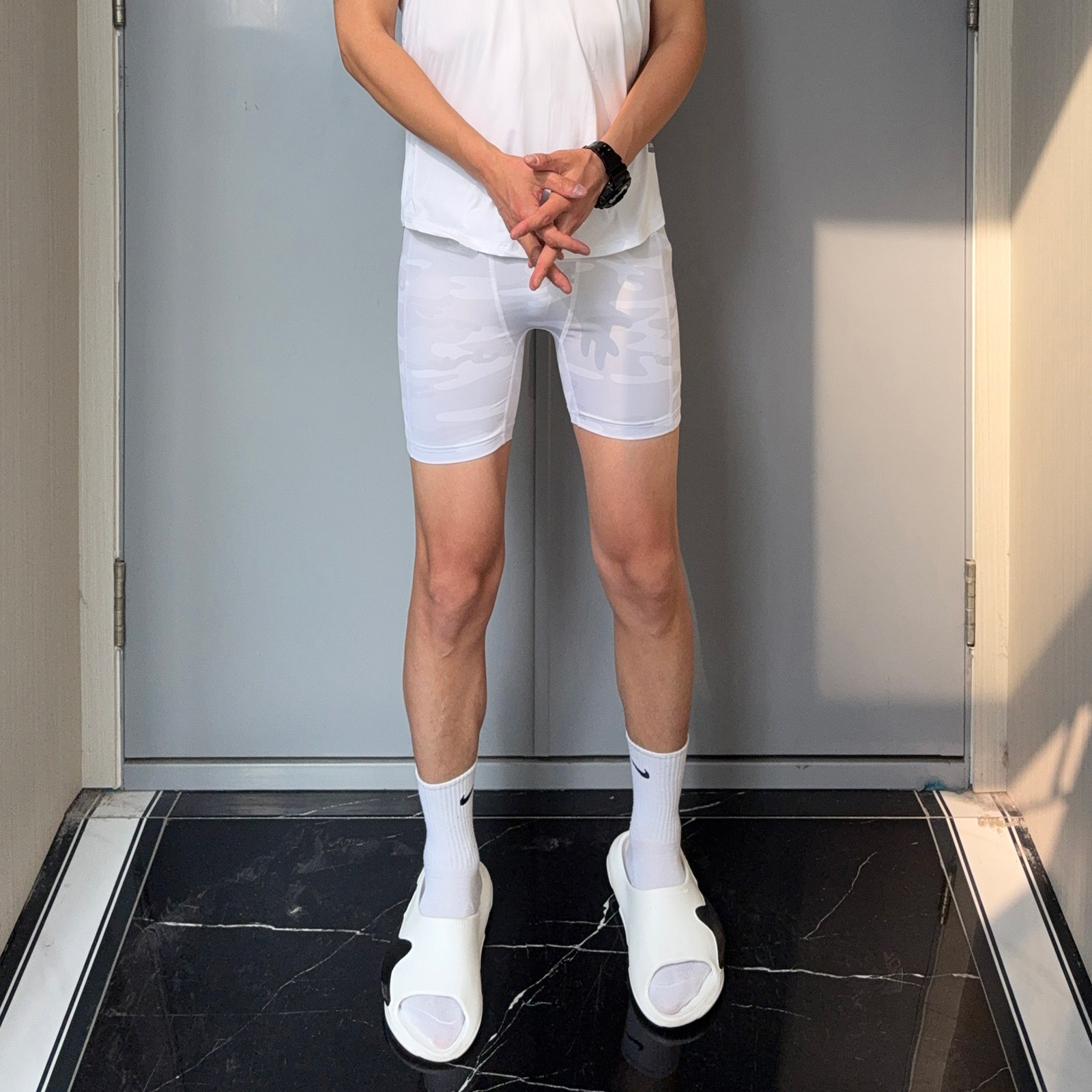 UNCLEBLUE健身紧身短裤男速干紧身牛奶丝透气提臀跑步健身三分裤,男装,休闲裤,淘宝优惠券,粉丝福利购,淘宝优惠卷