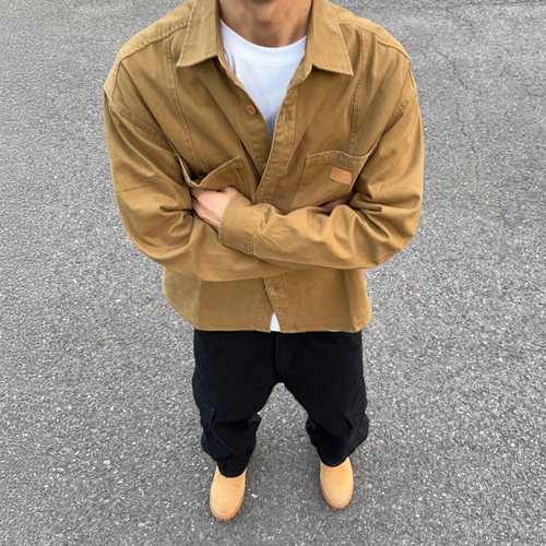 衬衫男复古工装衬衣外套