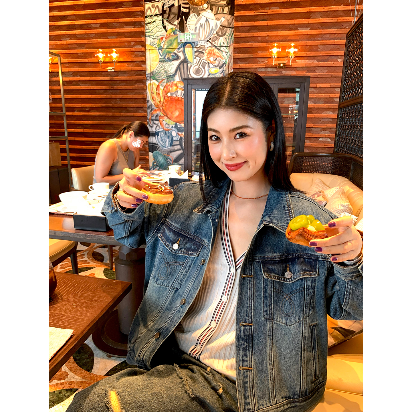 今屿花花牛仔外套女小个子