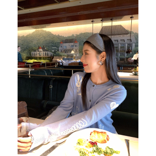 羊毛小个子毛线衣开衫 今屿花花 冬季 2025新款 外搭蓝色女 毛衣女款