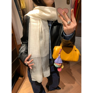 今屿花花 长方形围巾女2026新款秋冬设计感百搭围脖保暖披肩外搭