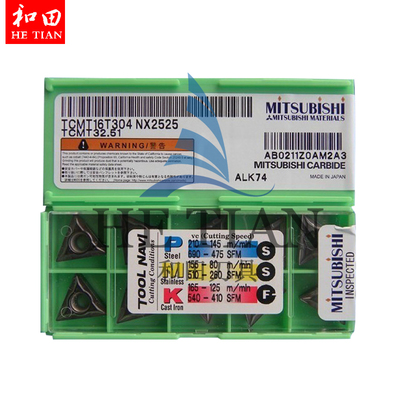 日本三菱数控刀片TCMT16T304 NX2525/HTI10金属陶瓷和田数控刀具