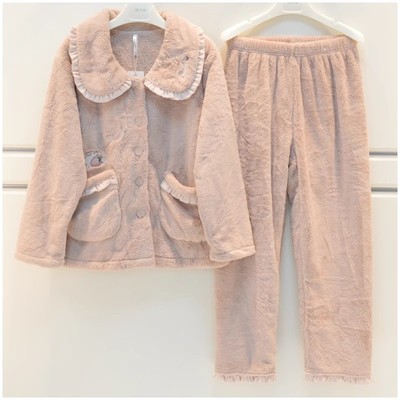 安之伴女玉狐绒保暖家居服