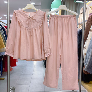 新品 安之伴甜美减龄可爱公主风女士睡衣2025春夏季 梭织棉家居服套