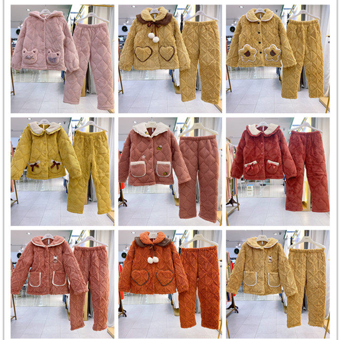 安之伴儿童睡衣冬季新品三层加厚珊瑚绒夹棉保暖女童装家居服套装,女士内衣/男士内衣/家居服,睡衣/家居服套装,淘宝优惠券,粉丝福利购,淘宝优惠卷