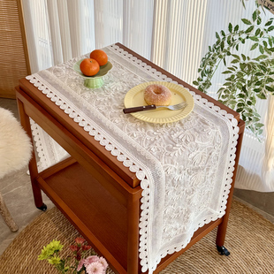 桌旗轻奢高端法式复古蕾丝桌布茶几长条斗柜防尘盖布电视柜保护垫
