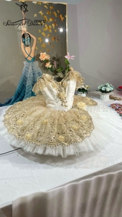 杏金色帕基塔变奏芭蕾TUTU裙女童比赛分体演出服蓬蓬裙雷蒙达
