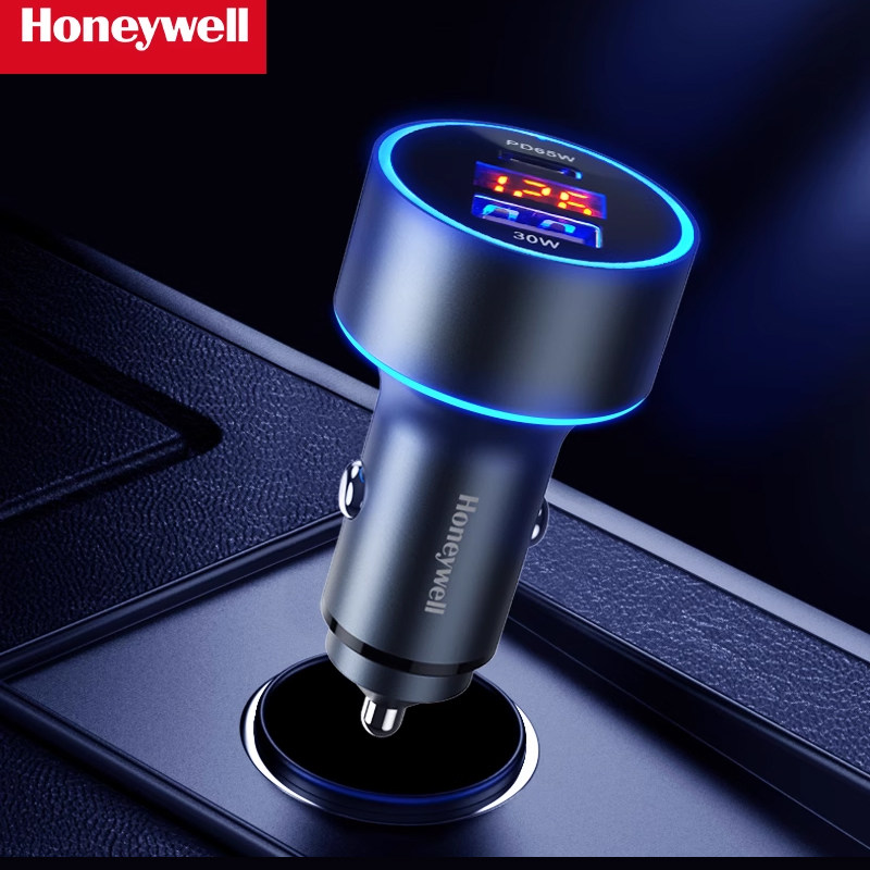 霍霍尼韦尔数显A+C双独立车载充电器手机快充转换插头转接车充