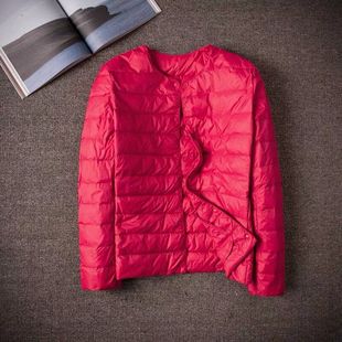 轻便圆领轻薄羽绒服女内胆胖mm加肥加大码内外穿200斤中老年妈妈