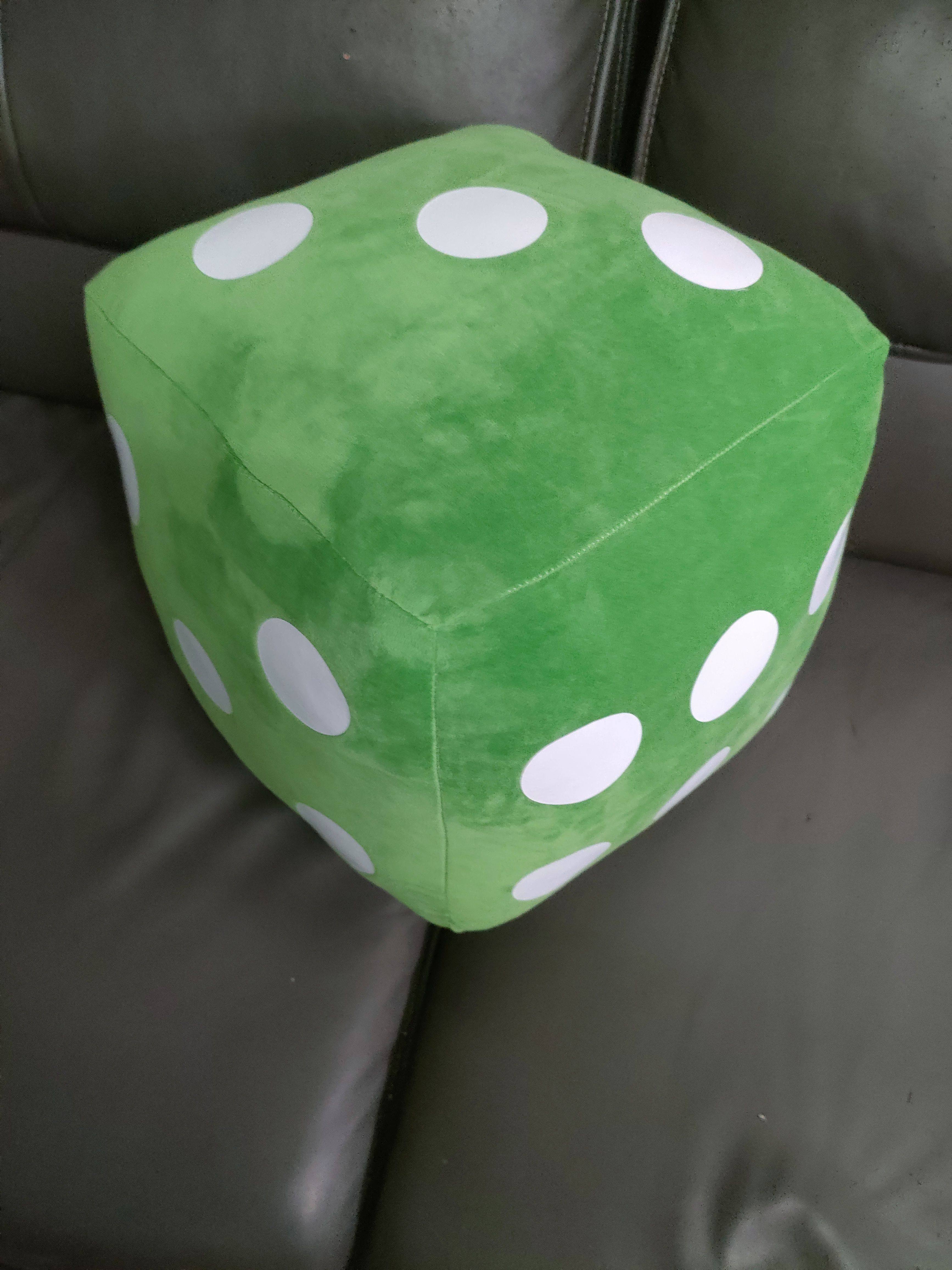 定制绿色毛绒大色子20cm30cm40cm50cm60cm骰子表演活动道具大玩具