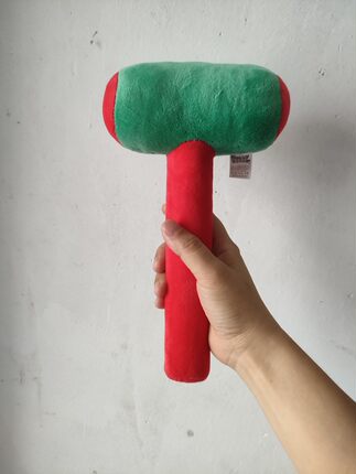 红绿色中号毛锤软锤子英语老师教具运动会表演道具手工作业亲子益