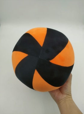 俄罗斯橙色毛绒排球玩偶21cm室内投篮玩具pp棉柔软无声音礼物新