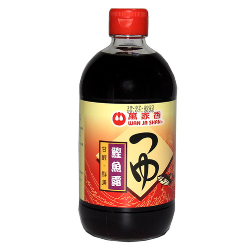 台湾万家香鲣鱼鱼露450ml纯天然酿造发酵日式鱼露提鲜去腥酱油