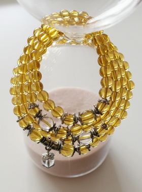 运来 客订私享 手链 黄水晶 多层 项链招财转运