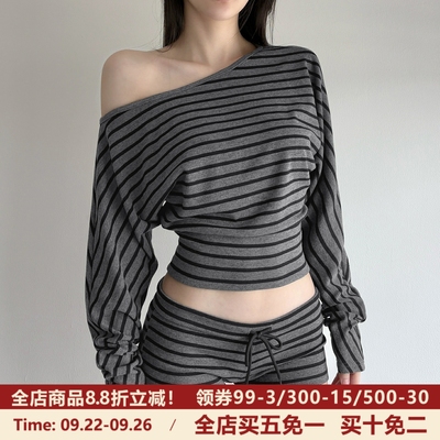 欧美街头风松弛感辣妹两件套装