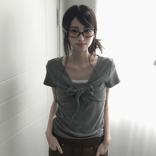 格雷灰系纯欲上衣两件套