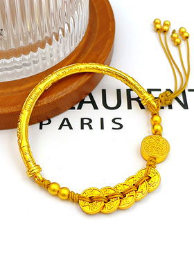 金店同款沙五帝钱币路财神