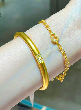 沙金999点钻古法磨砂富贵