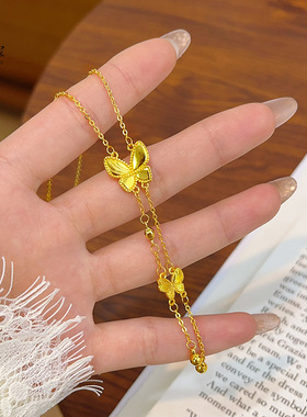 金店同款沙镂空双生蝴蝶流