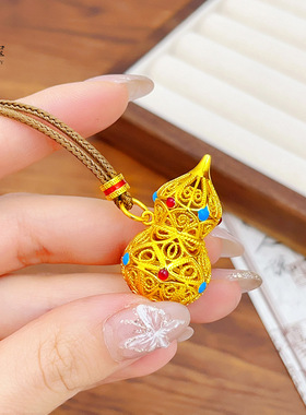 金店同款沙古法烧蓝镂空掐