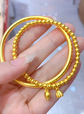 沙金手镯女真古法传承实心