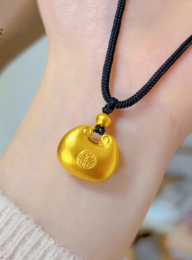 金店同款沙999小胖福吊坠