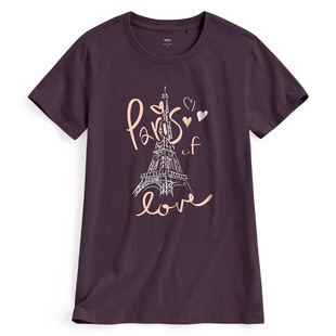 女 浪漫铁塔印花T恤 lativ 诚衣