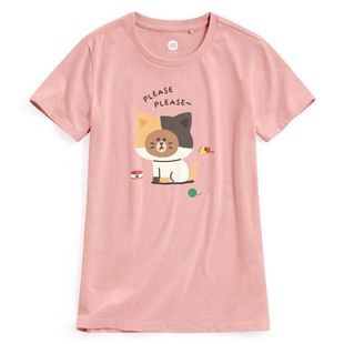 lativ FRIENDS印花T恤 LINE 女 诚衣