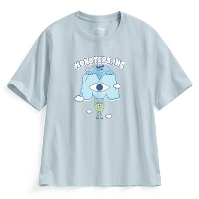 lativ 诚衣 皮克斯系列宽版印花T恤-01-女